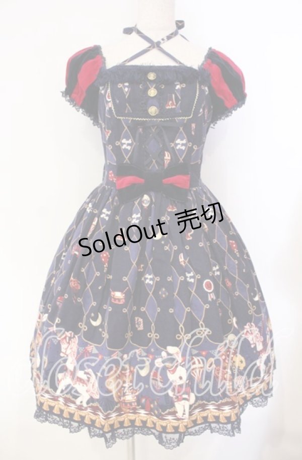 画像1: Angelic Pretty / TOY MARCHワンピース  ネイビー O-25-12-04-069-AP-OP-IG-OS (1)