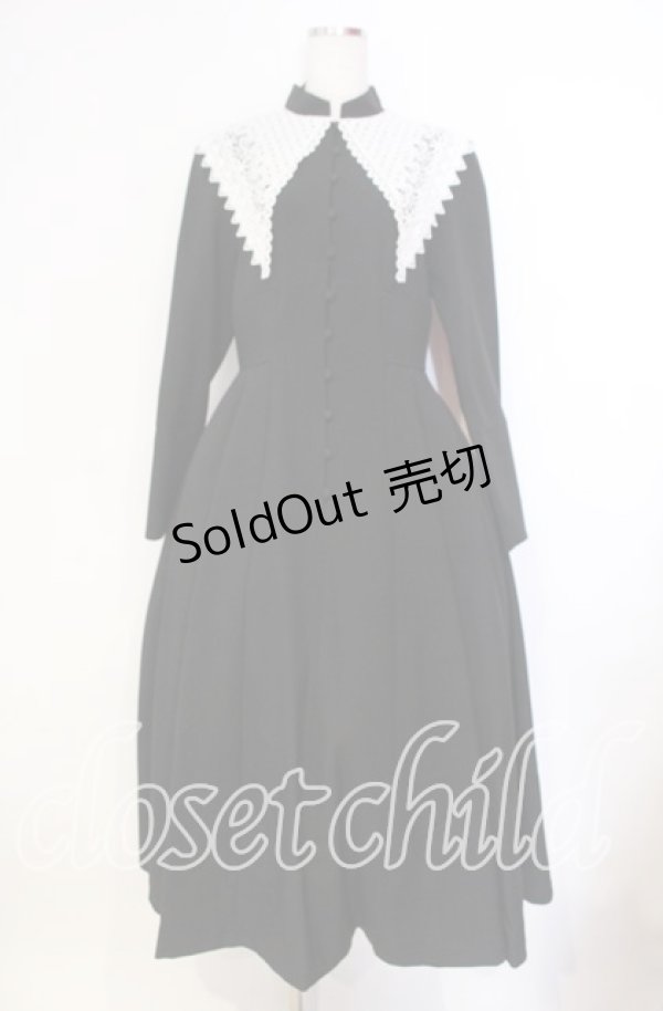 画像1: Sheglit / "Sophia"レースワンピース Ｍ ブラック×ホワイト O-25-12-04-073-EL-OP-IG-OS (1)