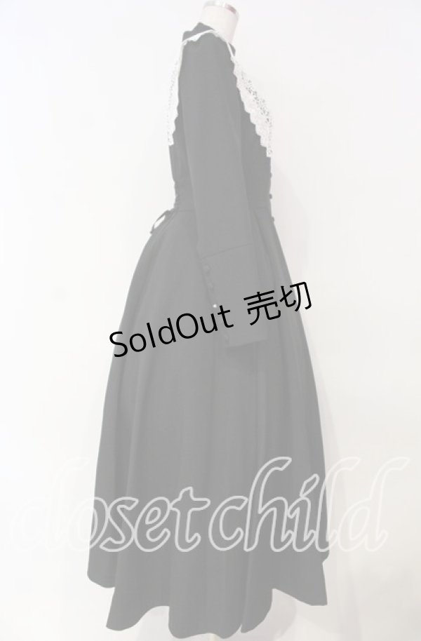 画像3: Sheglit / "Sophia"レースワンピース Ｍ ブラック×ホワイト O-25-12-04-073-EL-OP-IG-OS (3)