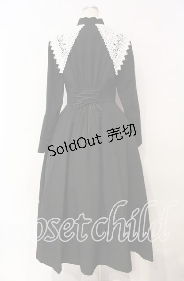 画像5: Sheglit / "Sophia"レースワンピース Ｍ ブラック×ホワイト O-25-12-04-073-EL-OP-IG-OS (5)