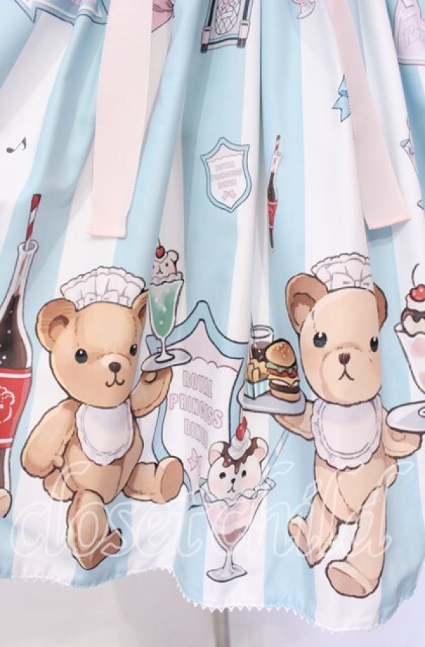 画像3: Royal Princess Alice / 関西モデルズ＆城咲ロンドン コラボTeddy Bears Dinerワンピース  サックス O-25-12-04-074-LO-OP-IG-OS (3)