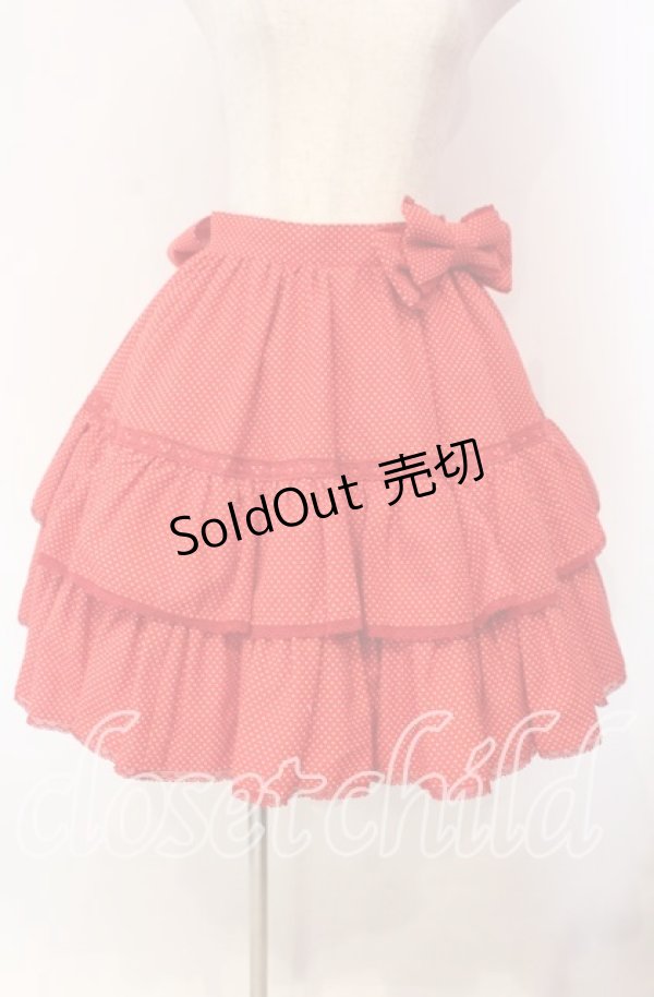 画像1: Angelic Pretty / ドットティアードスカート  アカ O-25-12-04-075-AP-OP-OW-OS (1)