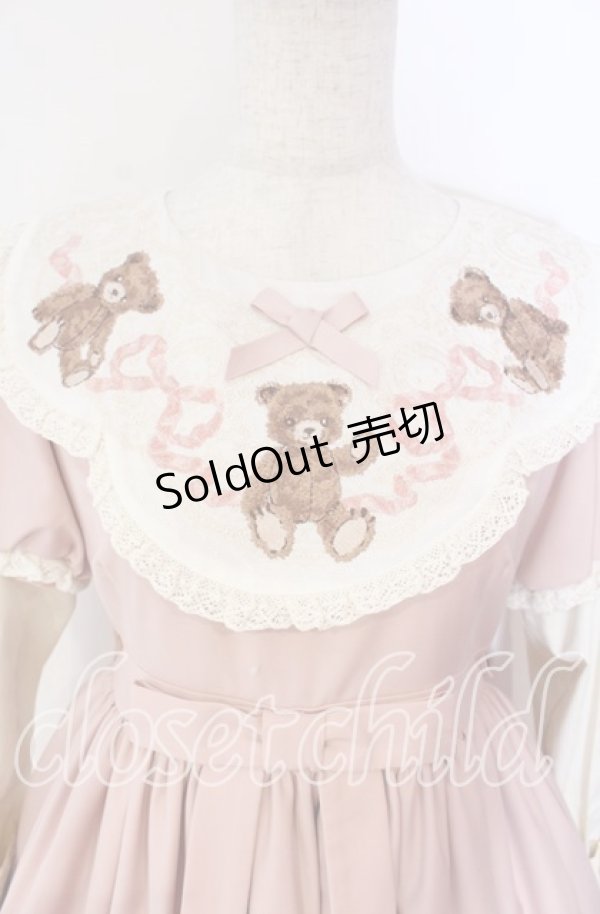 画像2: Sing A Lullaby For You【海外ロリィタ】 / くまさん刺繍ワンピース  ピンク O-25-12-04-078-LO-OP-IG-OS (2)