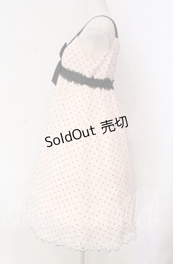 画像3: Emily Temple cute / フロッキードットチュールジャンパースカート  ピンク×クロ O-25-12-04-079-ET-OP-IG-OS (3)