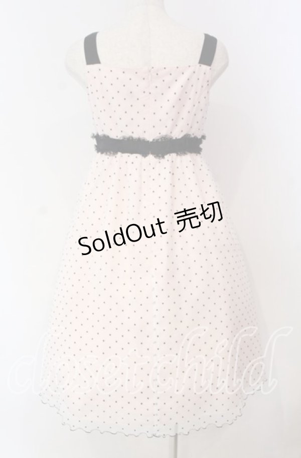 画像4: Emily Temple cute / フロッキードットチュールジャンパースカート  ピンク×クロ O-25-12-04-079-ET-OP-IG-OS (4)