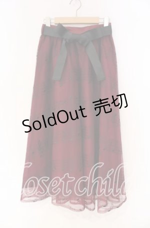 画像: axes femme / メロディチュールスカート M ワイン O-25-12-04-010-AX-SK-YM-OS