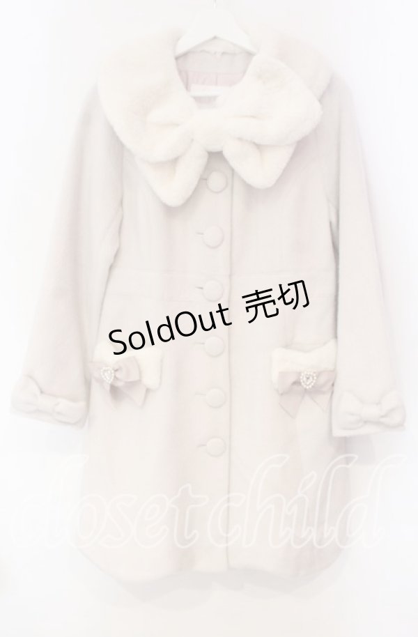 画像1: LIZ LISA / 衿リボンファーコート 0 ピンク O-25-12-04-083-LO-CO-OW-OS (1)