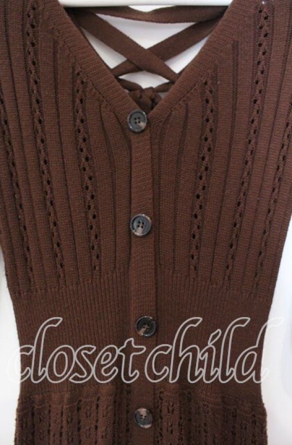 画像2: An MILLE / ニットワンピース  ブラウン O-25-12-04-085-EL-OP-OW-ZT0115L (2)