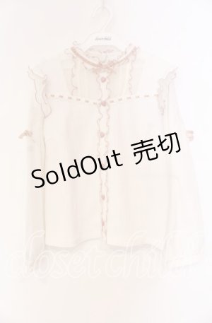 画像: LIZ LISA / ハートチュールくりぬきカットトップス 0 シロ×ピンク O-25-12-04-086-LO-TO-OW-OS