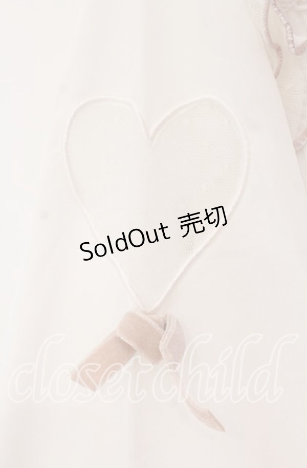 画像3: LIZ LISA / ハートチュールくりぬきカットトップス 0 シロ×ピンク O-25-12-04-086-LO-TO-OW-OS (3)