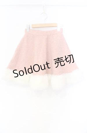 画像: MILK / ファー付きスカート  ピンク O-25-12-04-088-ML-SK-OW-OS