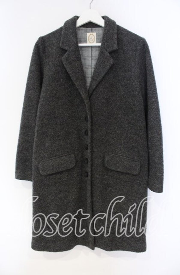 画像1: FA（Fi.n.t） / くるみボタンチェスターコート F グレー O-25-12-04-014-LO-CO-OW-OS (1)