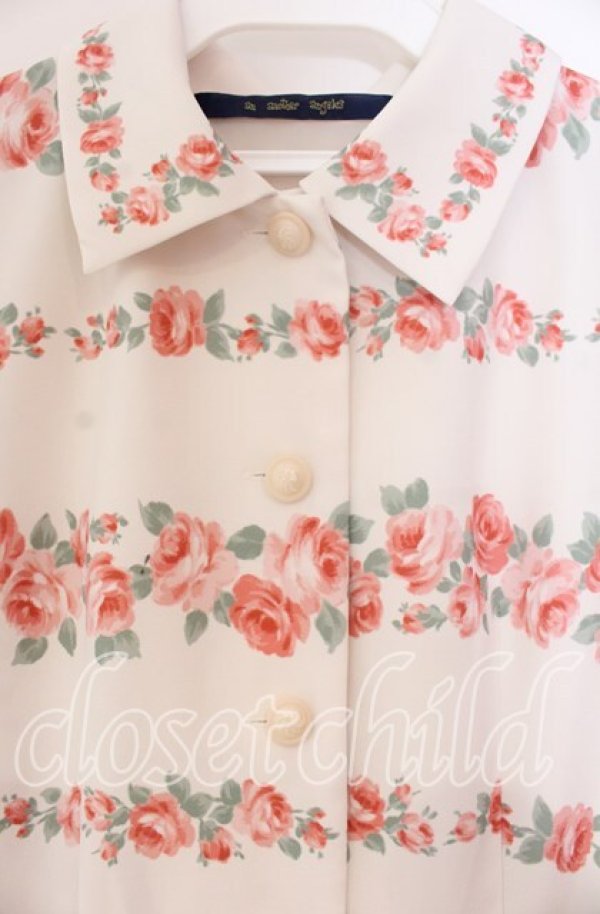 画像2: an another angelus / ローズボーダープリントノースリーブワンピース F アイボリー O-25-12-04-023-CA-OP-OW-ZT0105V (2)