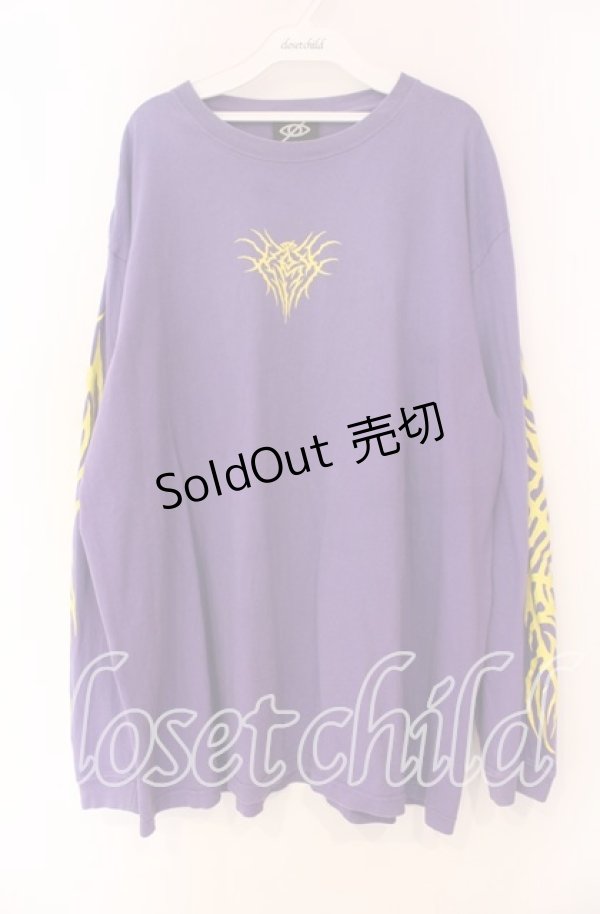 画像1: KRY CLOTHING / 「AKM」ルーズシルエットロングスリーブT XXL パープル O-25-12-04-024-EL-TO-OW-OS (1)