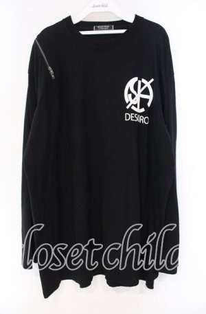 画像: Desoro works / ロゴptショルダーZIPカットソー  ブラック O-25-12-04-025-PU-TO-OW-OS