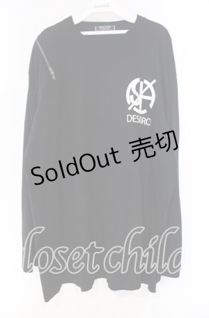 画像: Desoro works / ロゴptショルダーZIPカットソー  ブラック O-25-12-04-025-PU-TO-OW-OS