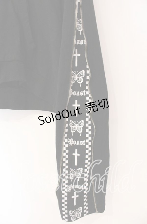 画像2: Jamie エーエヌケー / ロゴラインショートパーカー M クロ O-25-12-04-027-LO-TO-OW-OS (2)