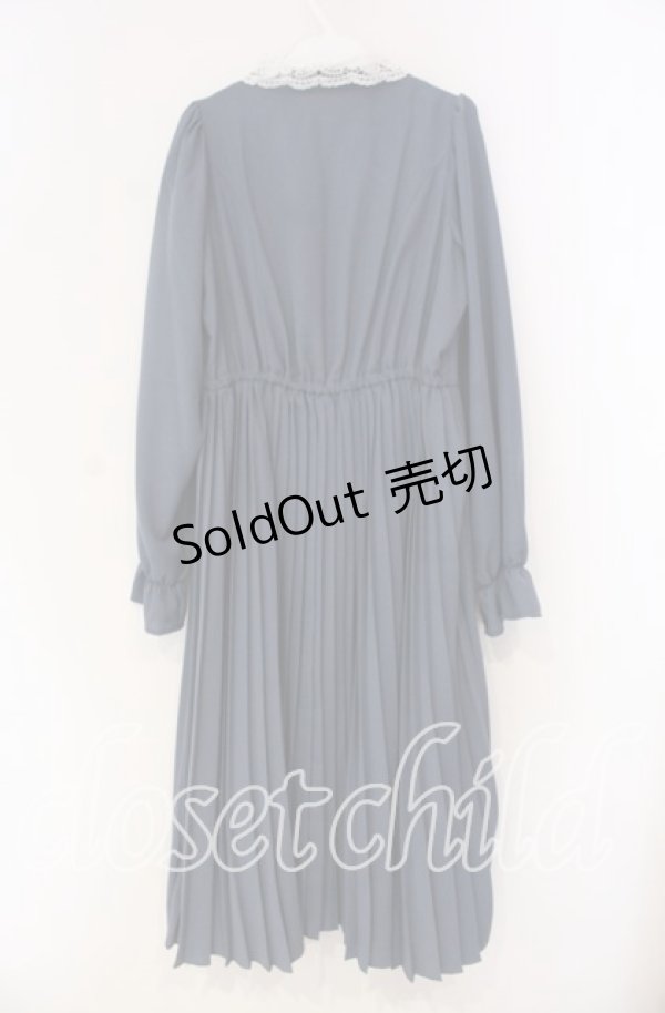 画像3: m petit by misako / AM*レースエリプリーツワンピース L ブルー O-25-12-04-028-LO-OP-OW-OS (3)