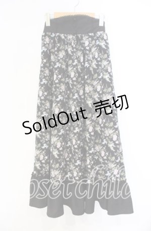 画像: Kurumi Collaboration / グレイスフルコルセット風ロングスカート LL クロ O-25-12-04-030-LO-SK-OW-ZT605