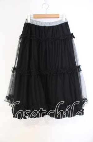 画像: m petit by misako / NINA'Sギャザースカート L クロ O-25-12-04-031-LO-SK-OW-OS