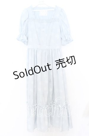 画像: m petit by misako / NINA'S 花柄スクエアネックワンピース Ｍ サックス O-25-12-05-023-LO-OP-IG-ZT013