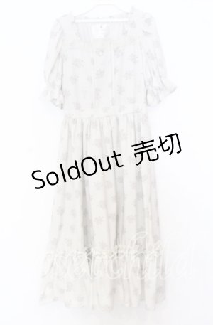 画像: m petit by misako / NINA'S 花柄スクエアネックワンピース Ｍ ベージュ O-25-12-05-026-LO-OP-IG-ZT027