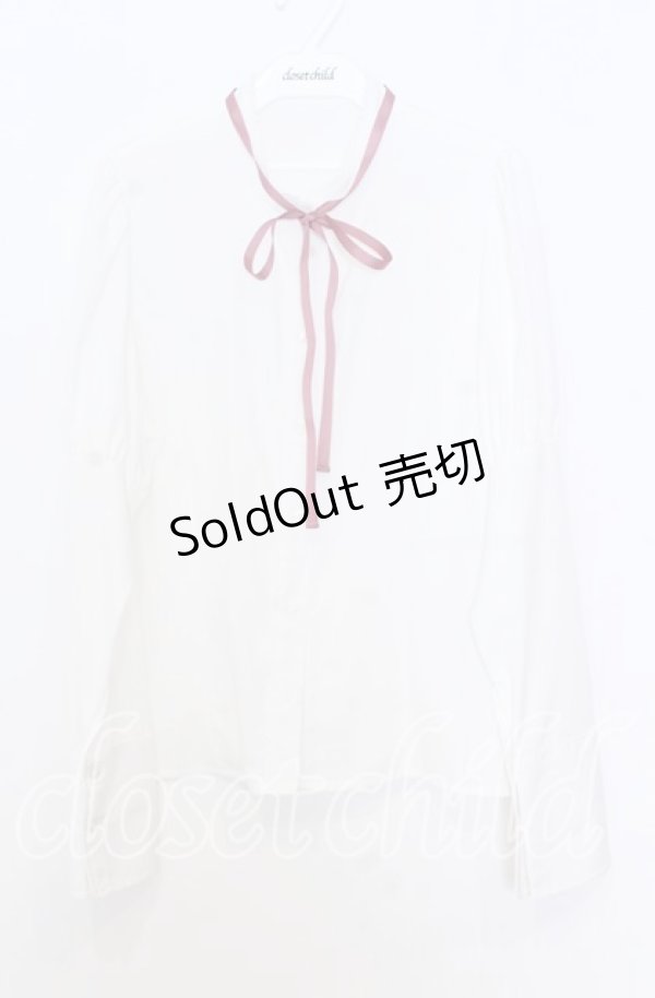 画像1: Kurumi Collaboration / KRデシンジゴスリブラウス Ｍ シロ O-25-12-05-032-LO-BL-IG-OS (1)