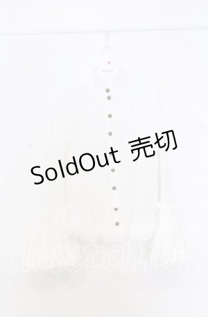 画像: metamorphose / シャーリング姫袖ブラウス（梨地）  シロ O-25-12-05-034-ME-BL-IG-OS