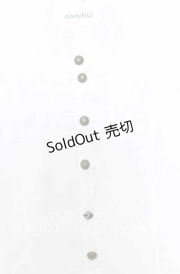 画像2: metamorphose / シャーリング姫袖ブラウス（梨地）  シロ O-25-12-05-034-ME-BL-IG-OS (2)