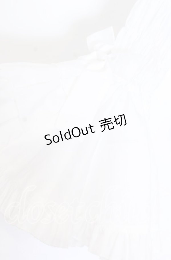 画像3: metamorphose / シャーリング姫袖ブラウス（梨地）  シロ O-25-12-05-034-ME-BL-IG-OS (3)