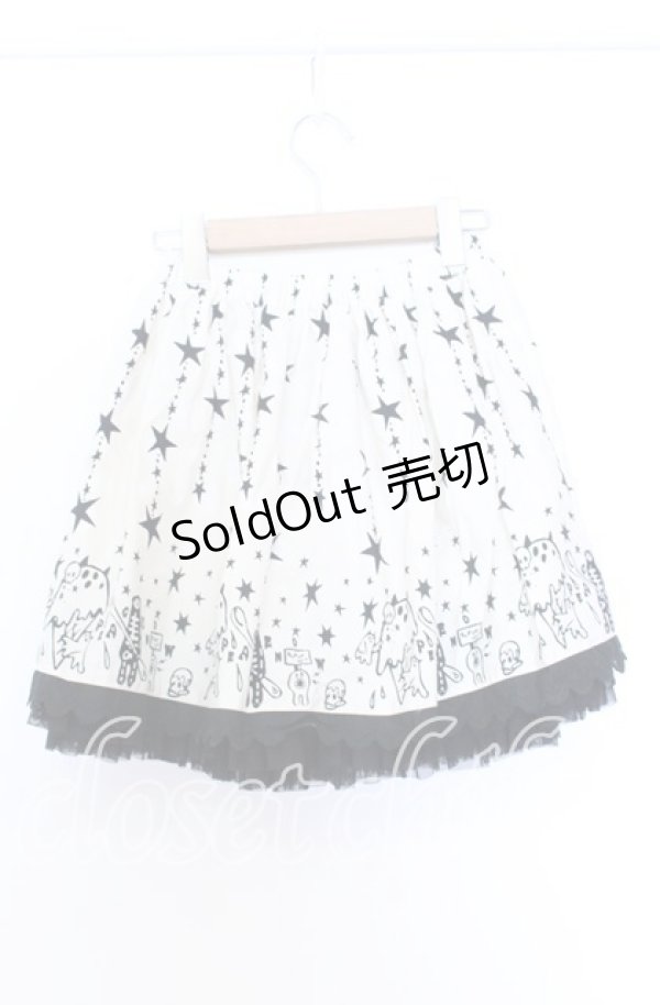画像3: PEACE NOW / スターモンスタープリントスカート M アイボリー O-25-12-05-035-PU-SK-IG-OS (3)