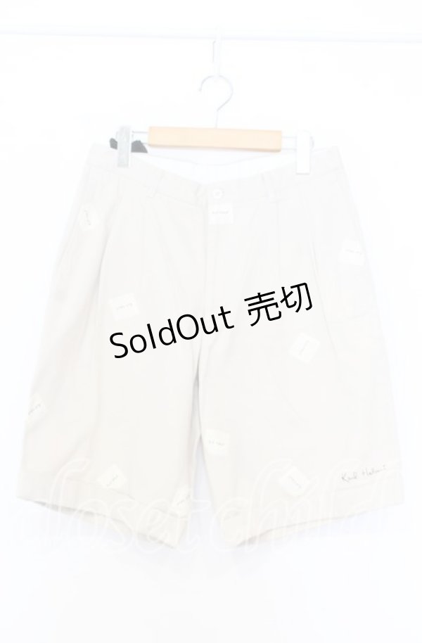 画像1: Karl Helmut / デニムパッチショートパンツ  アイボリー O-25-12-05-037-EL-PA-IG-OS (1)