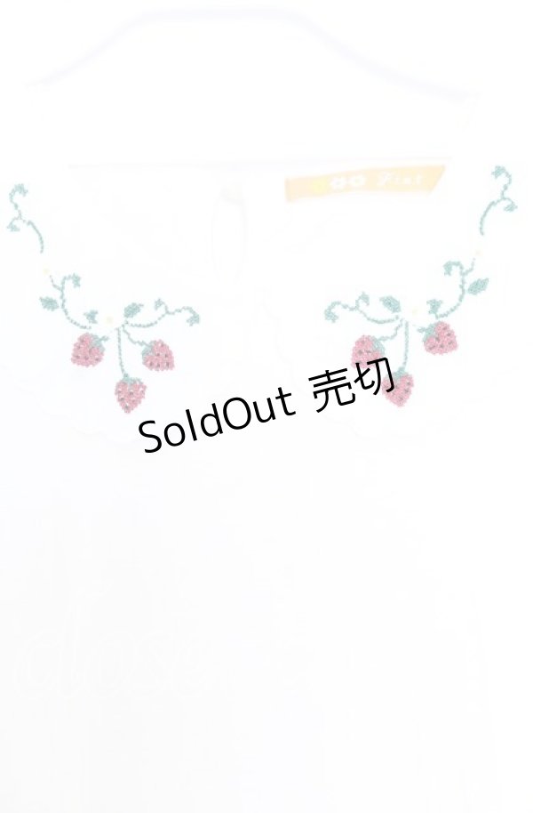 画像2: Fi.n.t / いちごステッチパフTシャツ  アイボリー O-25-12-05-039-CA-TO-IG-OS (2)