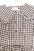 画像2: m petit by misako / TT*Mギンガムチェック半袖ワンピース Ｓ クロ×シロ O-25-12-05-041-LO-OP-IG-ZT518 (2)