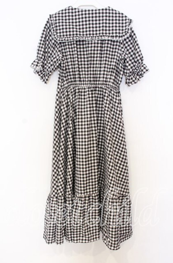 画像3: m petit by misako / TT*Mギンガムチェック半袖ワンピース Ｓ クロ×シロ O-25-12-05-041-LO-OP-IG-ZT518 (3)