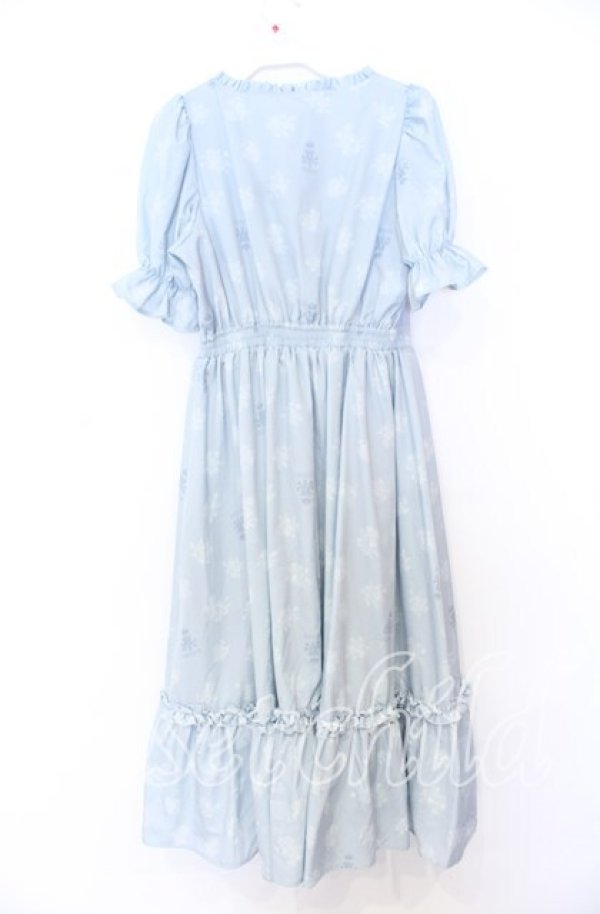 画像3: m petit by misako / NINA'S 花柄スクエアネックワンピース Ｓ サックス O-25-12-05-042-LO-OP-IG-ZT518 (3)