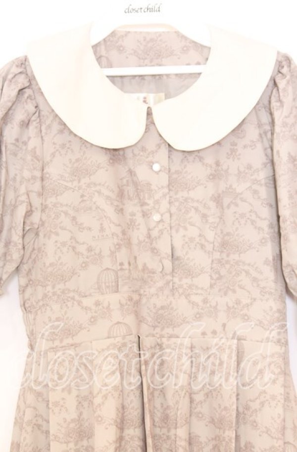 画像2: m petit by misako / NINA’Sコラボトワルドジュイワンピース Ｓ ベージュ O-25-12-05-043-LO-OP-IG-ZT518 (2)