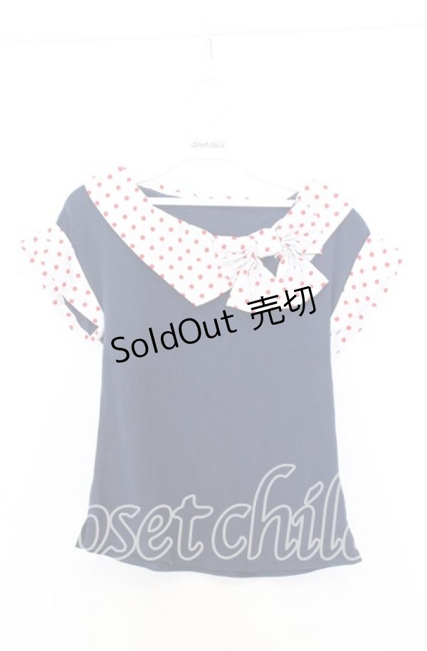 画像1: Angelic Pretty / Milkshakeカットソー  ネイビー×シロ O-25-12-05-045-AP-TO-IG-OS (1)