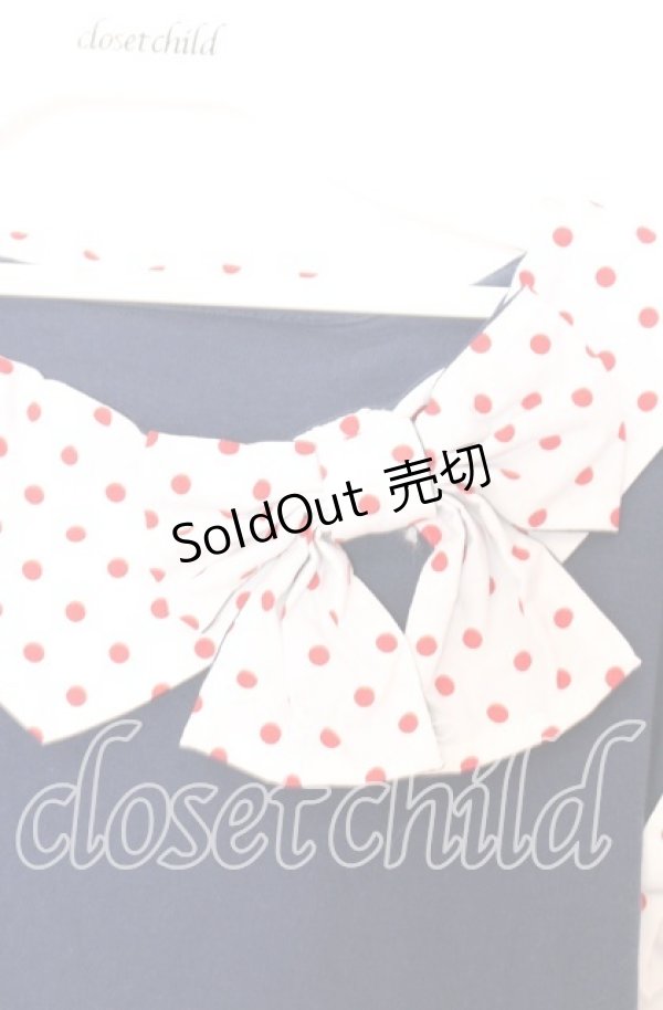 画像2: Angelic Pretty / Milkshakeカットソー  ネイビー×シロ O-25-12-05-045-AP-TO-IG-OS (2)