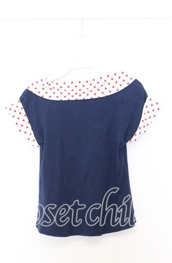 画像3: Angelic Pretty / Milkshakeカットソー  ネイビー×シロ O-25-12-05-045-AP-TO-IG-OS (3)