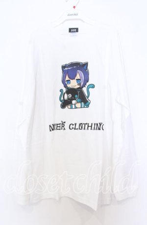 画像: NieR Clothing / シエルプリントBIGカットソー XL ホワイト O-25-12-05-053-PU-TS-YM-OS