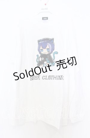 画像: NieR CLOTHING / シエルプリントBIGカットソー XL ホワイト O-25-12-05-053-PU-TS-YM-ZT063