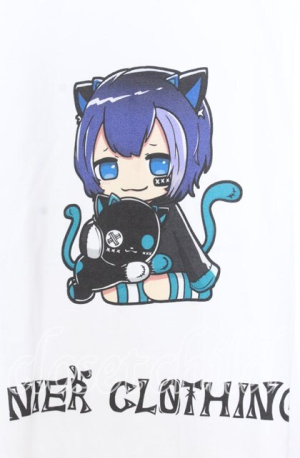 画像2: NieR CLOTHING / シエルプリントBIGカットソー XL ホワイト O-25-12-05-053-PU-TS-YM-ZT063 (2)