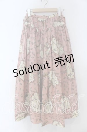 画像: PINK HOUSE / フラワーウエストリボンスカート  ピンク O-25-12-05-1044-LO-SK-IG-OS