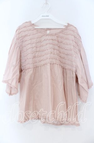 画像: PINK HOUSE / ローンフリルブラウス  ピンク O-25-12-05-1050-LO-BL-OW-OS