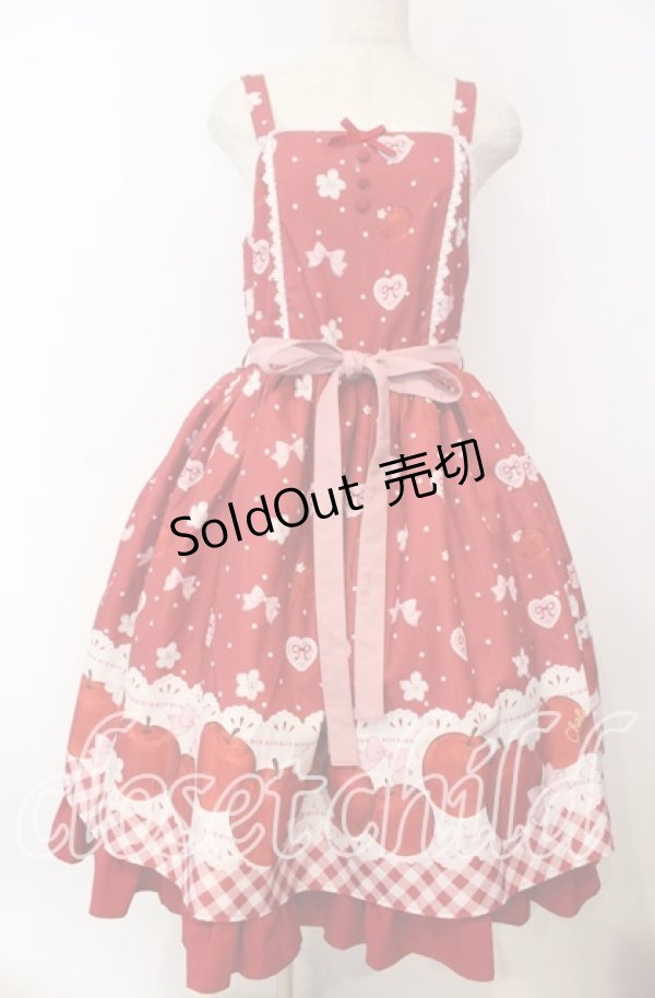 画像1: Chalmiere / スウィーティアップルジャンパースカート M アカ O-25-12-05-1006-LO-OP-OW-OS (1)