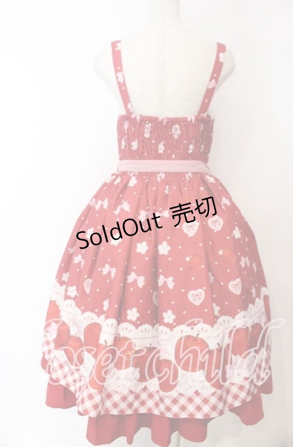 画像4: Chalmiere / スウィーティアップルジャンパースカート M アカ O-25-12-05-1006-LO-OP-OW-OS (4)