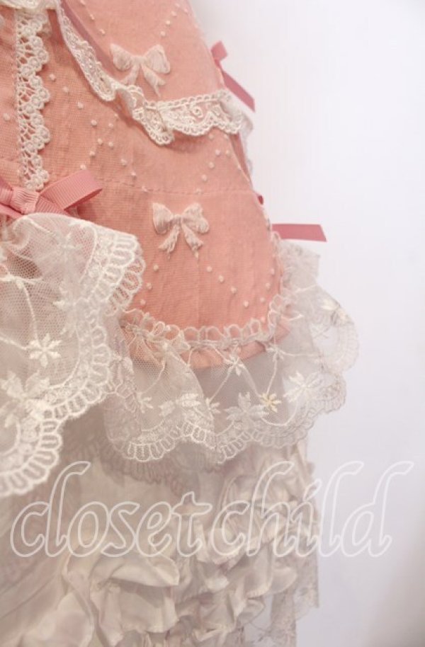 画像3: AND ROMEO / ジャカード調お姫様ドレス  ピンク O-25-12-05-1007-LO-OP-OW-OS (3)