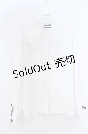 画像: Rojita / リボンブローチバックレースアップブラウス  シロ O-25-12-05-1010-LO-BL-IG-OS