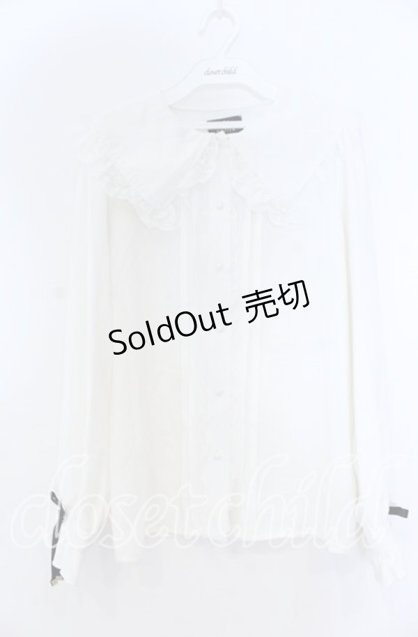 画像1: Rojita / リボンブローチバックレースアップブラウス  シロ O-25-12-05-1010-LO-BL-IG-OS (1)